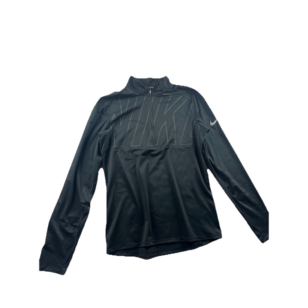 Nike Running‎ Men's Core Half Zip GX Big Spellout Black Pullover Men's Small